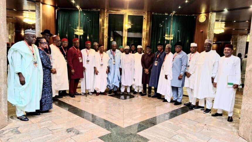 PHOTOS STORY: PRESIDENT TINUBU MEETS FORMER NATIONAL ASSEMBLY PRESIDING OFFICERS, REITERATES COMMITMENT TO BUILDING A BETTER NIGERIA.
