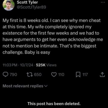 TWITTER BANTER: EIGHT WEEKS OLD DAD DELETED ACCOUNT OVER ‘BABY IS EASY’ POST