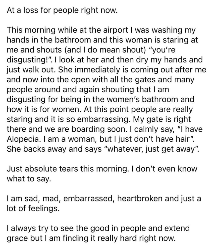 LADY RECOUNTS EMBARRASSMENT SHE FACES OVER ALOPECIA AT THE AIRPORT