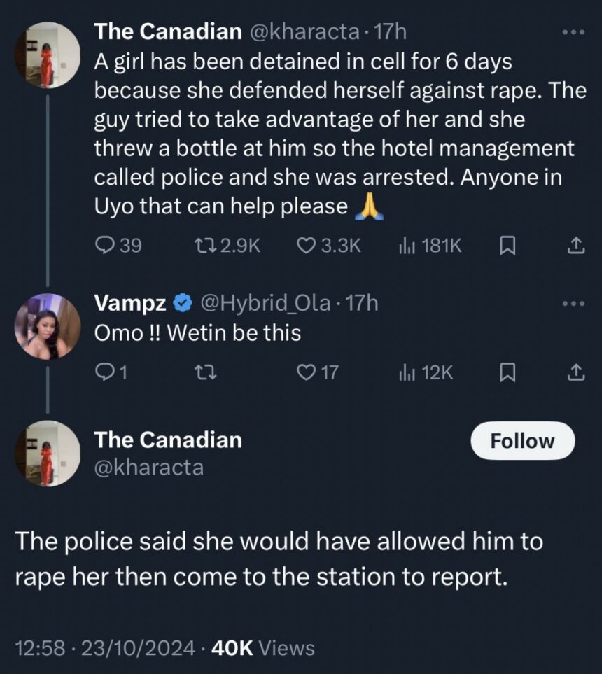 TWITTER STORY: POLICE ARREST VICTIM OVER SELF DEFENCE