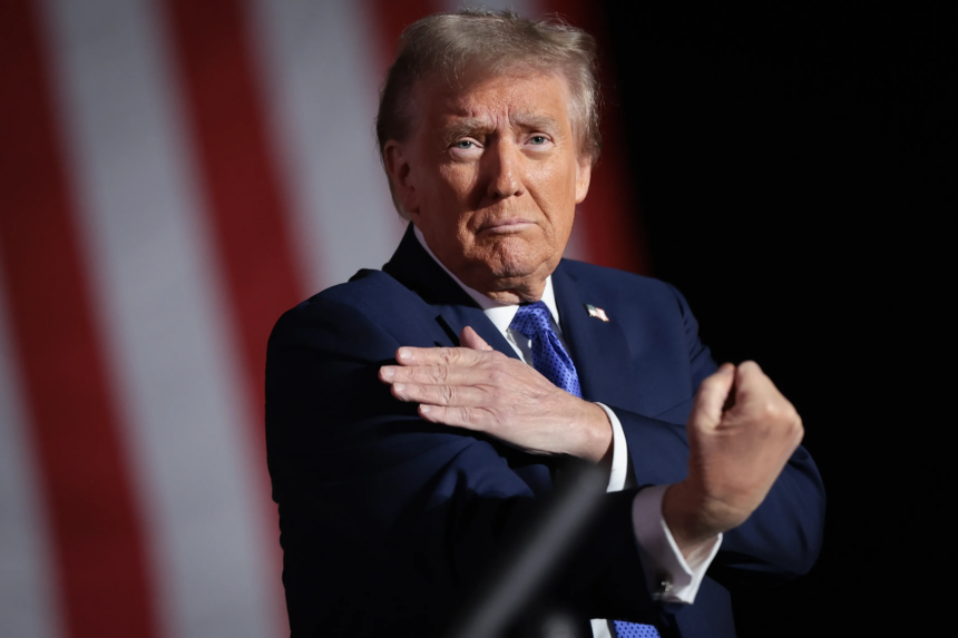 image TRUMP VEERS OF CLOSING ARGUMENT AT PENNSYLVANIA RALLY DESCRIBES THE SIZE OF LATE ARNOLD PALMER’S PRIVATE PART INSTEAD