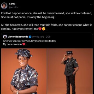 WhatsApp Image 2024-11-02 at 11.09.17_16c8d9a0 X USER PRAYS FOR RETIRED POLICEWOMAN, WISHES HER KARMA