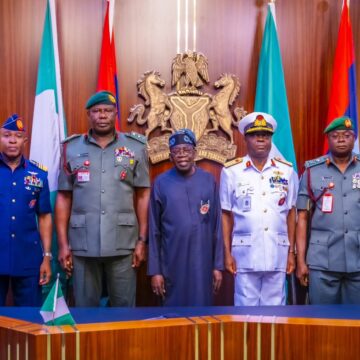 PHOTO NEWS: PRESIDENT BOLA AHMED TINUBU DECORATES ACTING CHIEF OF ARMY STAFF