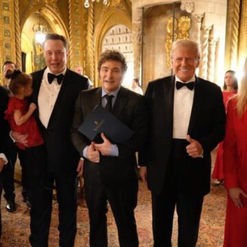 PHOTO AND VIDEO STORY: U.S. PRESIDENT-ELECT TRUMP, ARGENTINA PRESIDENT JAVIER MILEI AND MUSK AT MAR-A-LAGO.