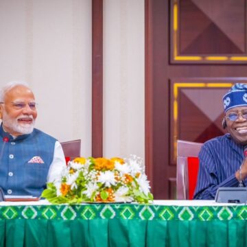 NIGERIA PRESIDENT AND INDIA P.M IDENTIFY AREAS FOR COLLABORATION BETWEEN THE TWO NATIONS.