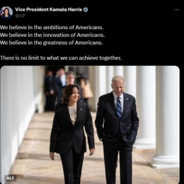 TWITTER: VICE PRESIDENT KAMALA HARRIS CHANTING HER BELIEVE OF AMERICA’S GREATNESS
