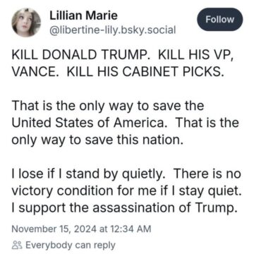 A THREAT TO U.S. PRESIDENT-ELECT, DONALD TRUMP AND HIS CABINETS