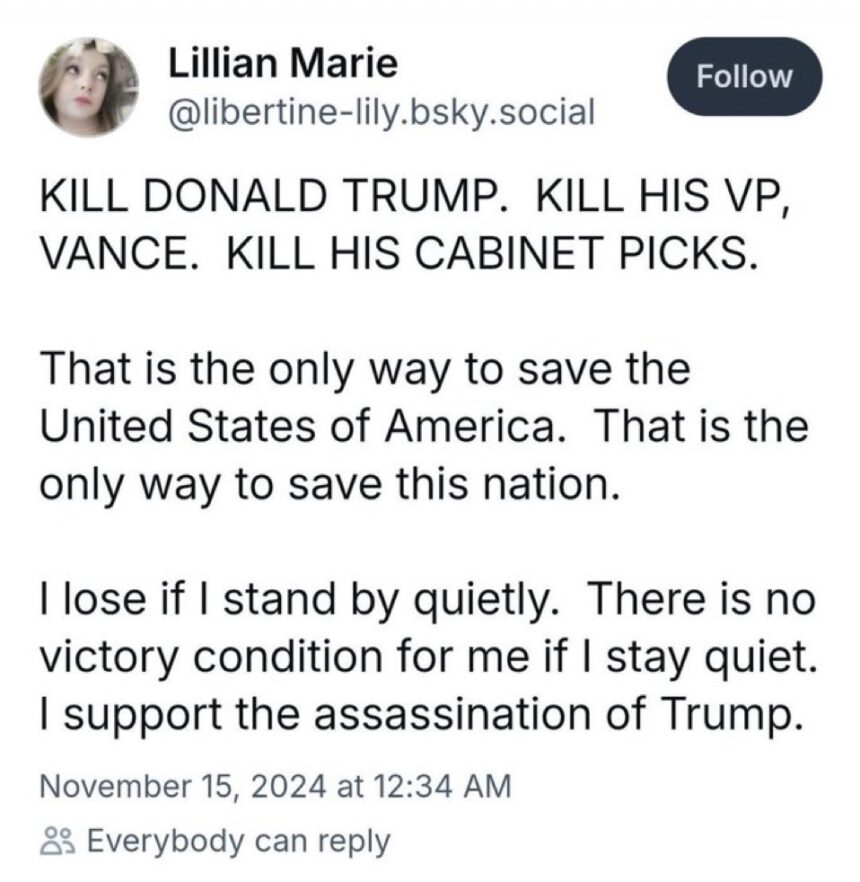 A THREAT TO U.S. PRESIDENT-ELECT, DONALD TRUMP AND HIS CABINETS