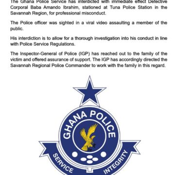 Video: GHANA POLICE SERVICE ARREST DETECTIVE CORPORAL OVER CITIZEN’S INHUMANE TREATMENT