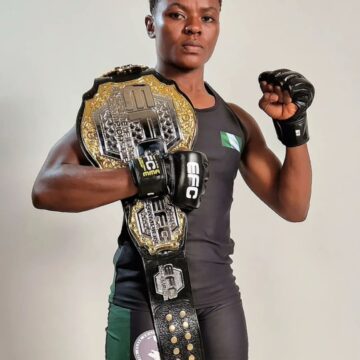 NIGERIAN FIGHTER DEFEAT SOUTH AFRICA, BECOMES NEW EFC WOMEN’S BANTAMWEIGHT CHAMPION