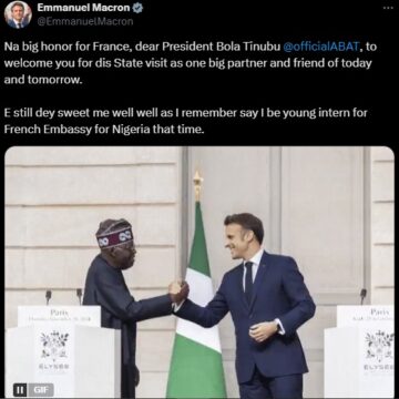 TINUBU REVEALS EXCITEMENT HEARING MACRON INTERNSHIP YEAR IN NIGERIA INSPIRES HIM STILL