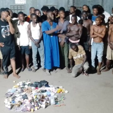 TASKFORCE ARREST 43 SUSPECT SELLERS OF ILLICIT DRUGS SELLERS IN ALIMOSHO LGA, LAGOS.
