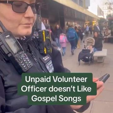 Video: In UK You Risk Being Arrested If You Sing Christian Song On The Street. “You’re Not Allowed To Sing Church Songs Outside Of Church!”
