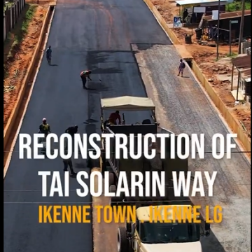 OGUN STATE GOVERNMENT LABELS ROAD PROJECT A TESTAMENT OF ITS COMMITMENT.