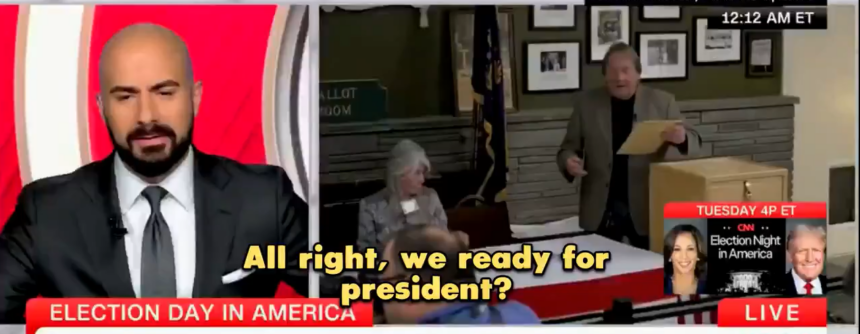 THREE VOTES FOR HARRIS AND THREE VOTES FOR TRUMP IN DIXVILLE NOTCH MIDNIGHT VOTE