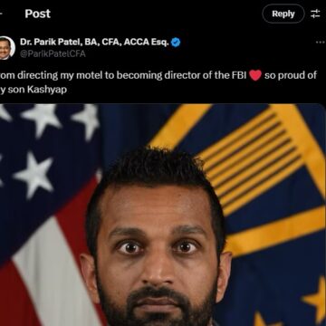 DR. PATEL PRAISES SON’S ACCOMPLISHMENT