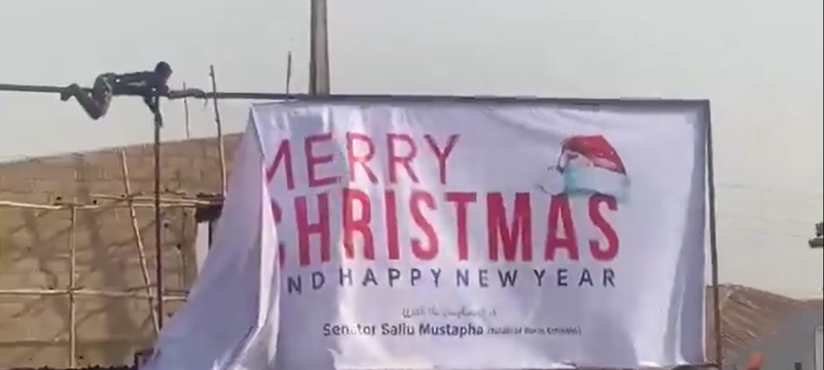 Controversy in Ilorin As Senator Saliu Mustapha’s Christmas Billboards Was Reported