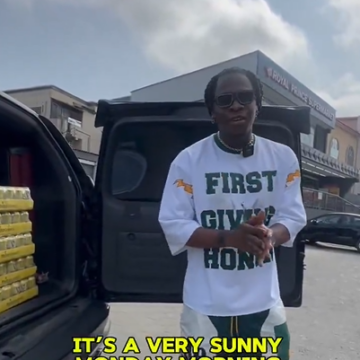 Video: Content Creator Buy Free Food And Drinks For Nigerians Amidst Food Scarcity, Gifts Pastor House Rent.