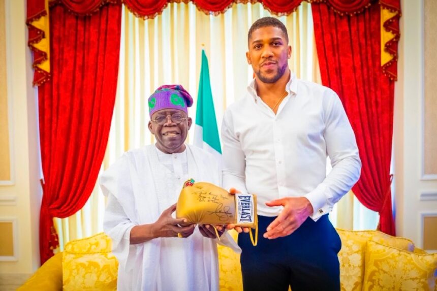 Photo News: Anthony Joshua Visited The President at His Ikoyi Residence in Lagos.