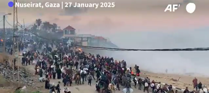 Video: Palestinians begin returning to the north of the war-battered Gaza Strip after Israel and Hamas said they had reached a deal for the release of another six hostages.