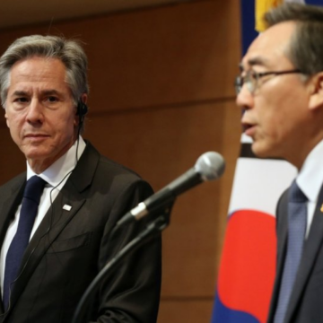 North Korea Fires Ballistic Missile to Its East as U.S. Secretary Anthony Blinken Visits Seoul