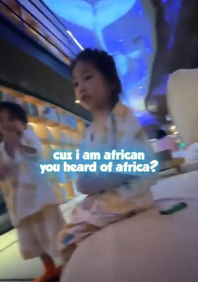 Video: Curious Chinese Girls Sees Black Man for the First Time, Wonder If They Are Same Kind of Human
