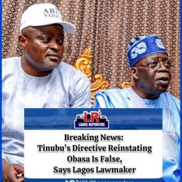 Breaking News: Tinubu’s Directive Reinstating Obasa Is False, Says Lagos Lawmaker