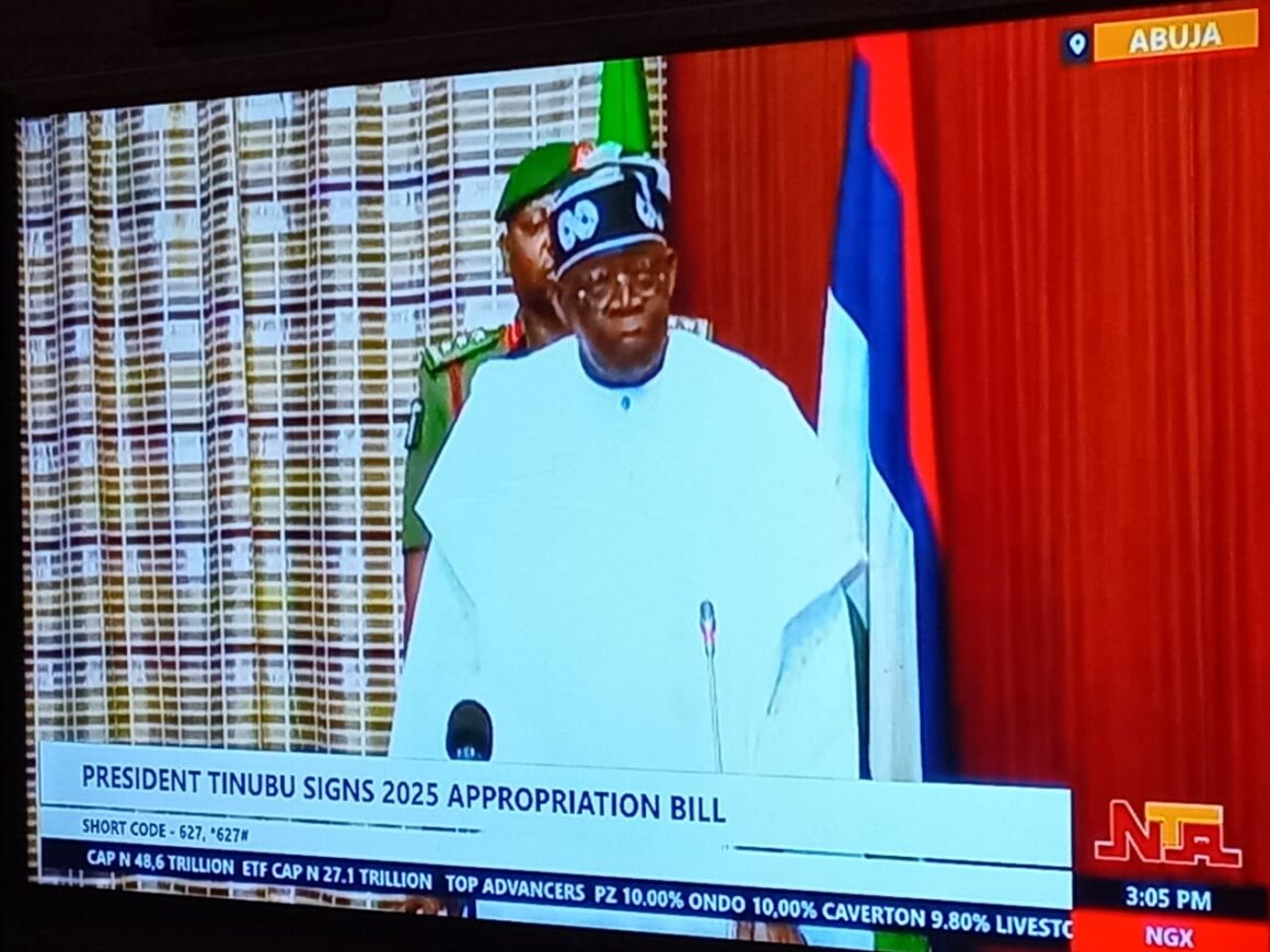 President Tinubu signs 2025 Appropration Bill