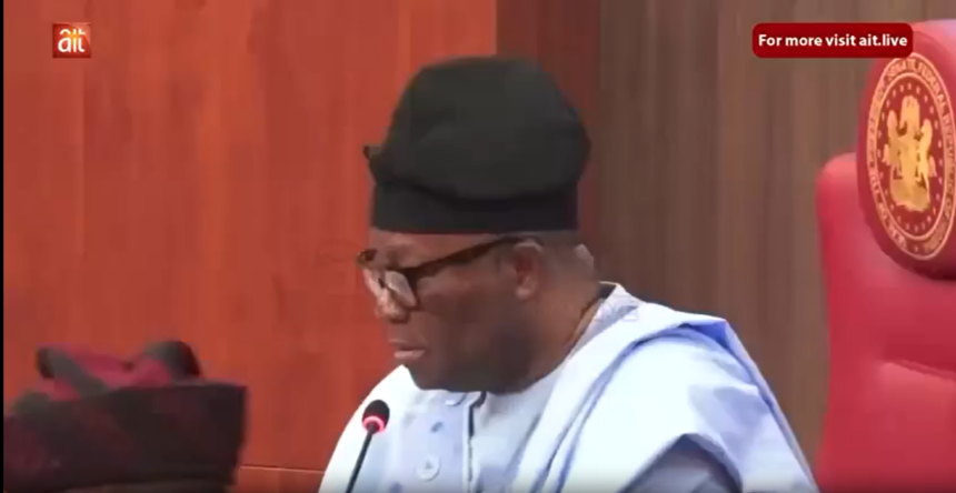 Drama in Senate as President of the Senate As Senator Godswill Akpabio Orders The Senator representing Kogi central, Natasha Akpoti Out of the Chamber.