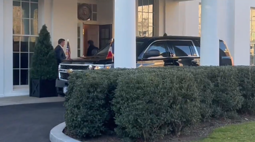 French President Macron Arrives White House, To Discuss With President Trump Several Challenging Issues Including The Ongoing War In Ukraine And Trade Tariff Disputes