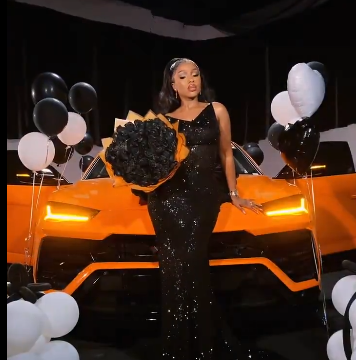 image Video: Media Personality, Actress, BBNaija’s Mercy Eke Reveals Her Newly Acquire Lamborghini