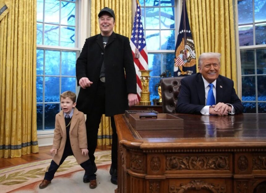 Photo Story: Elon Musk, Lil X And President Trump At The Oval Office During A Press Conference