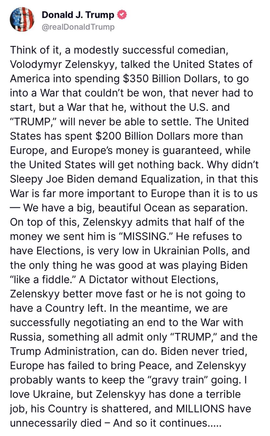 Trump Criticises Ukrainian President For War With Russia Calls Him A “Modestly Successful Comedian” Attack Former President Biden For Not Demanding For Equality
