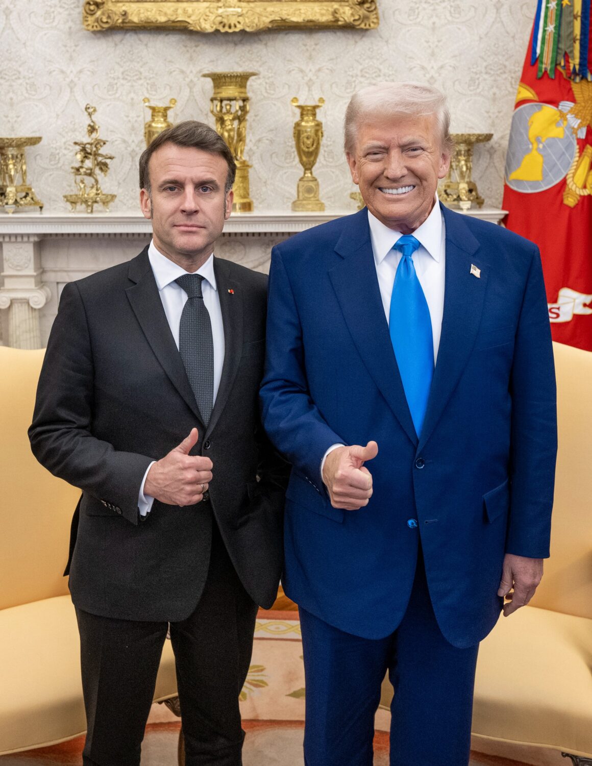 U.S. President Donald J. Trump and French President Emmanuel Macron