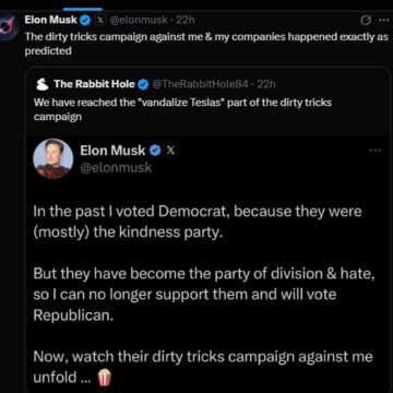 “The Dirty Tricks Campaign Against Me & My Companies Happened Exactly As Predicted”—Elon Musk Confirms Telsa Vandalism