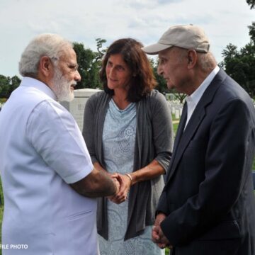The Prime Minister Of India Narendra Modi Celebrates Sunita Williams Return From Space With Open Arms.