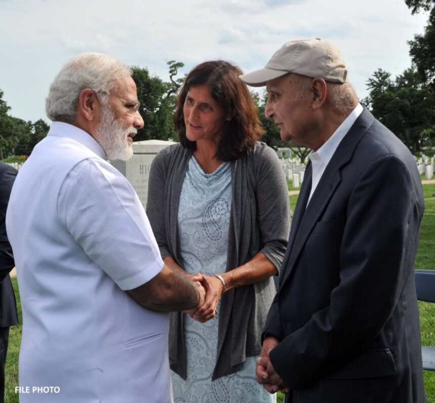 The Prime Minister Of India Narendra Modi Celebrates Sunita Williams Return From Space With Open Arms.