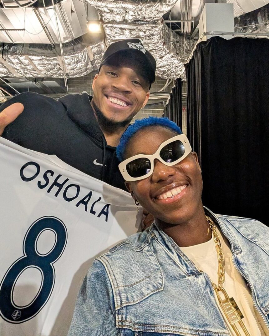 Two Of Nigeria Superstars: Asisat Oshoala Meets Giannis Antetokounmpo,