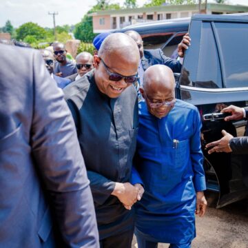 Photos And Video: Otti, Obi, Join Other South East Leaders To Pay Last Respects To The Late Prof. Humphrey Nwosu.