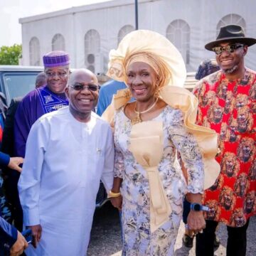 “I Have Ran Election In Abia In 2015 And Won It But The Wrong Result Was Announced By The Returning Officer” Governor Otti At INEC Returning Officer Daughter’s Wedding