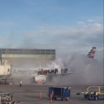 American Airlines Flight Catches Fire At Denver Airport