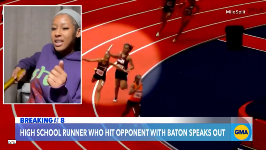High School Track Runner Faces Assault And Battery Charges, After A Footage Shows Her Hitting A Junior School Runner With Metal Baton
