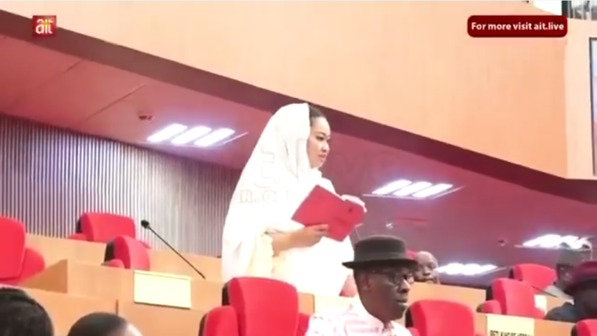Senator Natasha Akpoti-Uduaghan Officially Submitted A Petition, Alleges Senate President Godswill Akpabio Engages In Sexual Harassment And Abuse Of Office.
