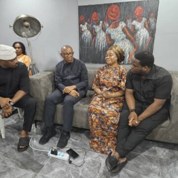 Peter Obi Pays Condolences Visit To Doyin Okupe’s Family