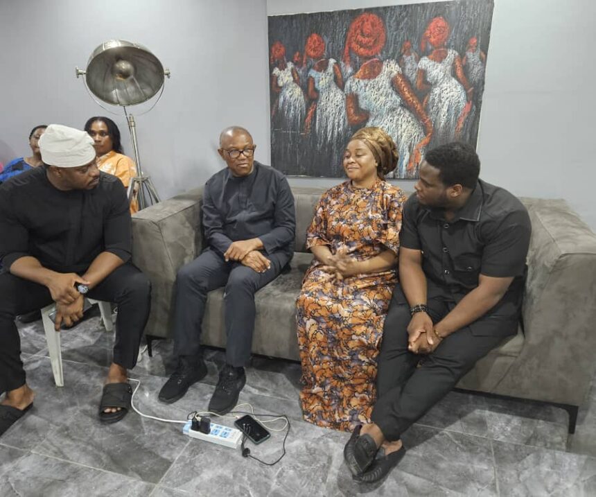 Peter Obi Pays Condolences Visit To Doyin Okupe’s Family
