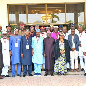 Photo News: President Bola Tinubu With Members Of Lagos State House Of Assembly At The Presidential Villa Abuja