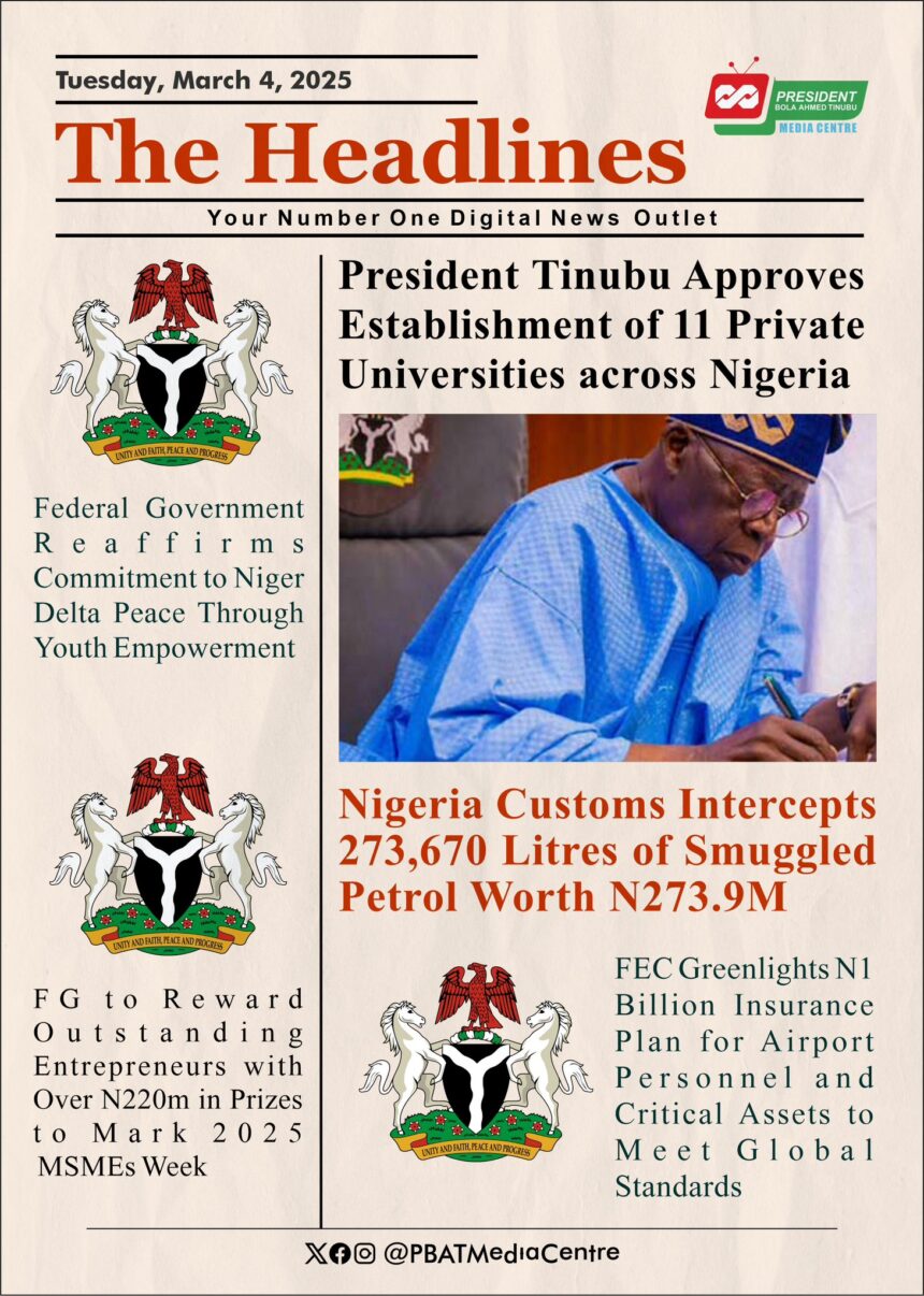 President Tinubu Headline Stories