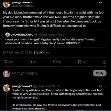 Screenshot (995) Twitter: Lady Speaks Of Ill Treatment Endured While Living With Dad And In The Church Labelling Her A Witch