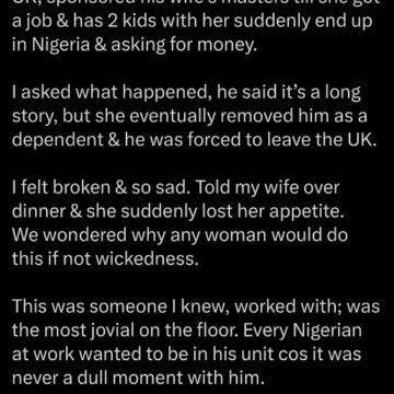 WhatsApp Image 2025-04-01 at 09.29.44_bf7e5971 Twitter: Man Recounts Unpleasant Experience His Friend Faces As Wife Removes Him As Dependent, Forces To Leave U.K. For Nigeria