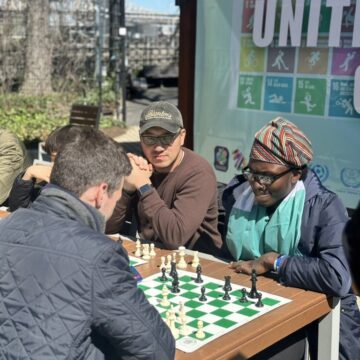 Nigerian Player Jamiu, Defeats Russian Opponent In An Endgame To Win The Chess Tournament At The 2025 United Nations Games.